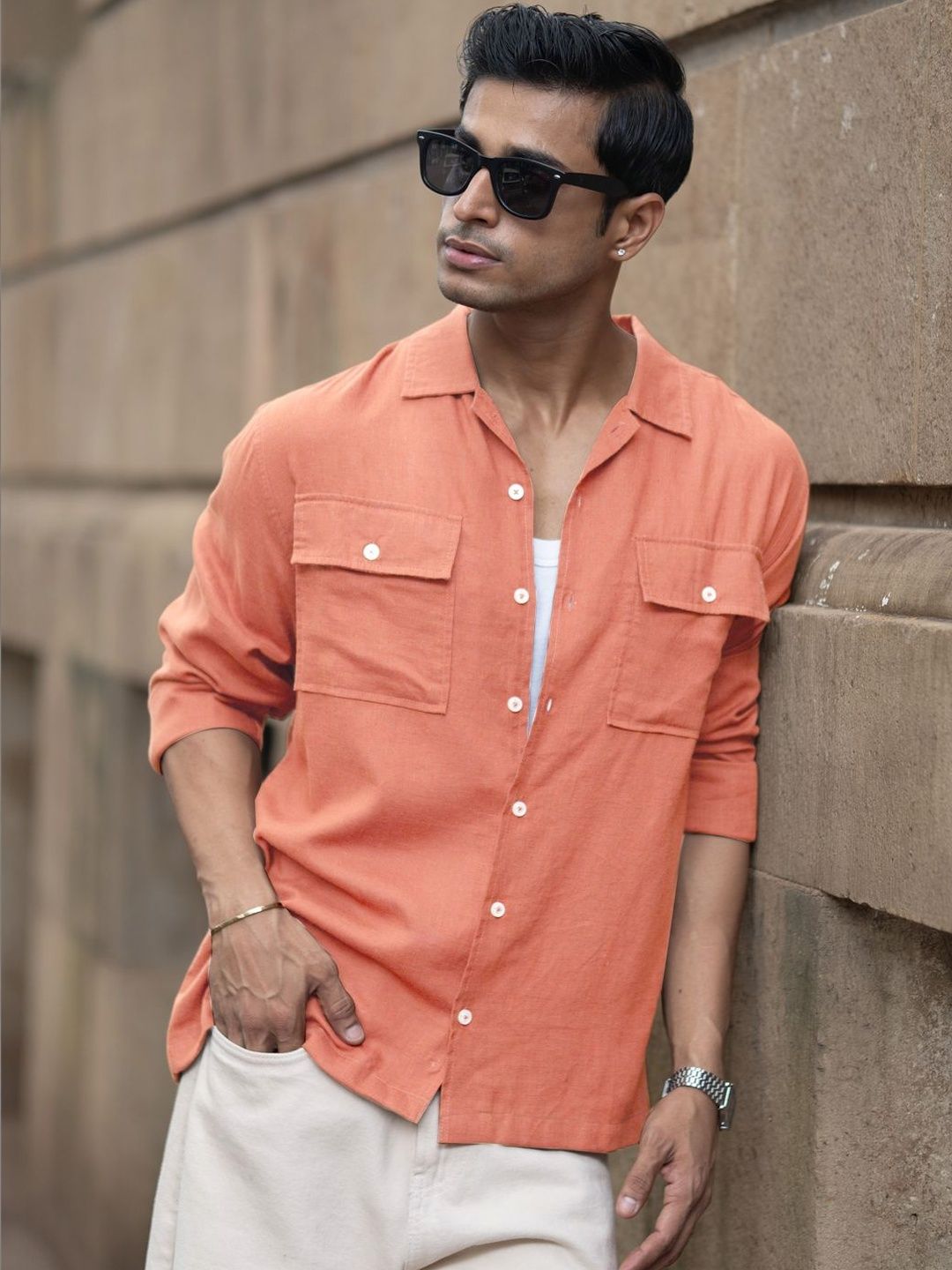 Powerlook Linen Double Lyocell Long Sleeves Shirt