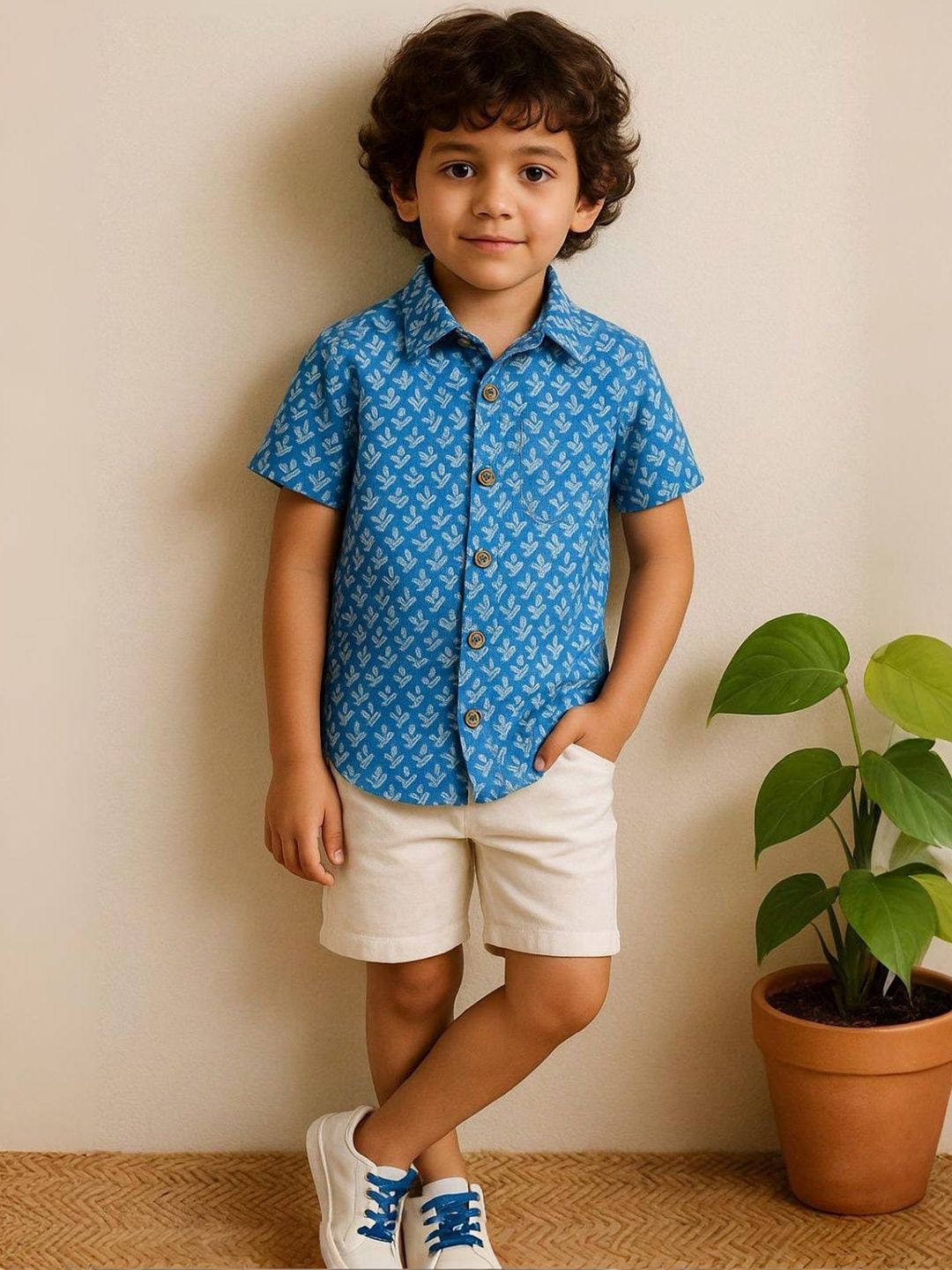 Urban Birdie Boys Comfort Printed Casual Shirt