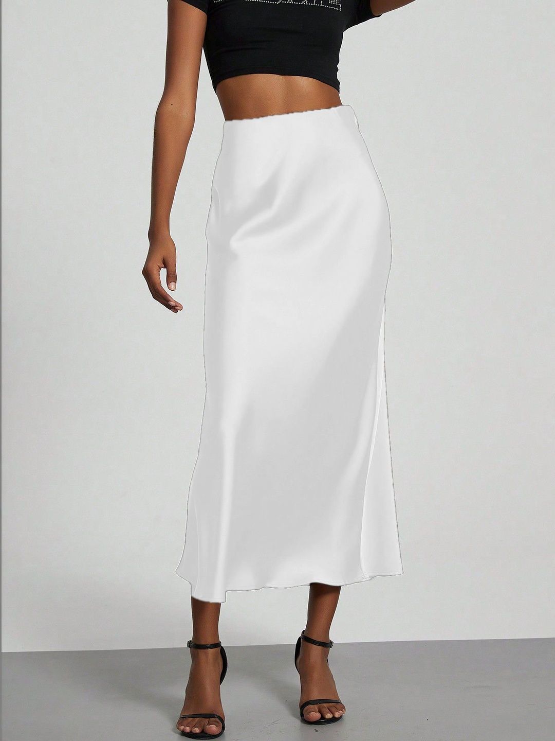 KATECLO A-Line High-Waist Midi Skirts