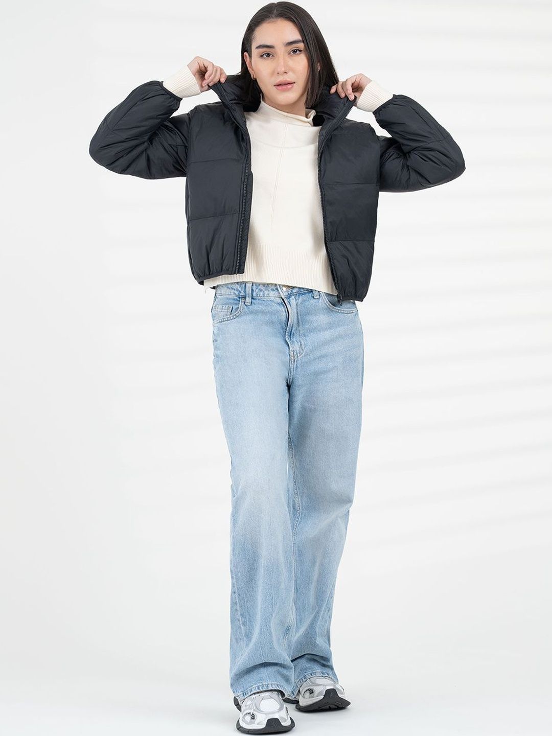 Red Tape Women Crop Puffer Jacket