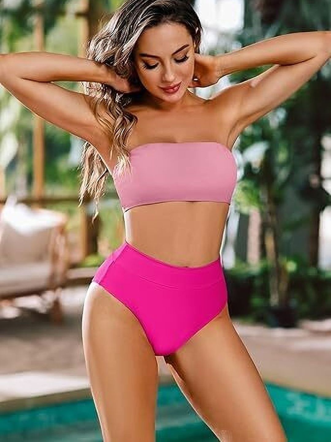 ENAYA STORE Strapless Stretchable Swim Bikini Set