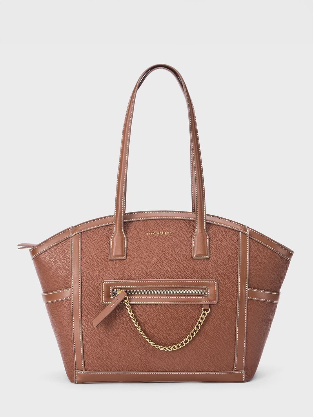 Monroe Viola Tote Bag Lino Perros Textured Structured Tote Bag