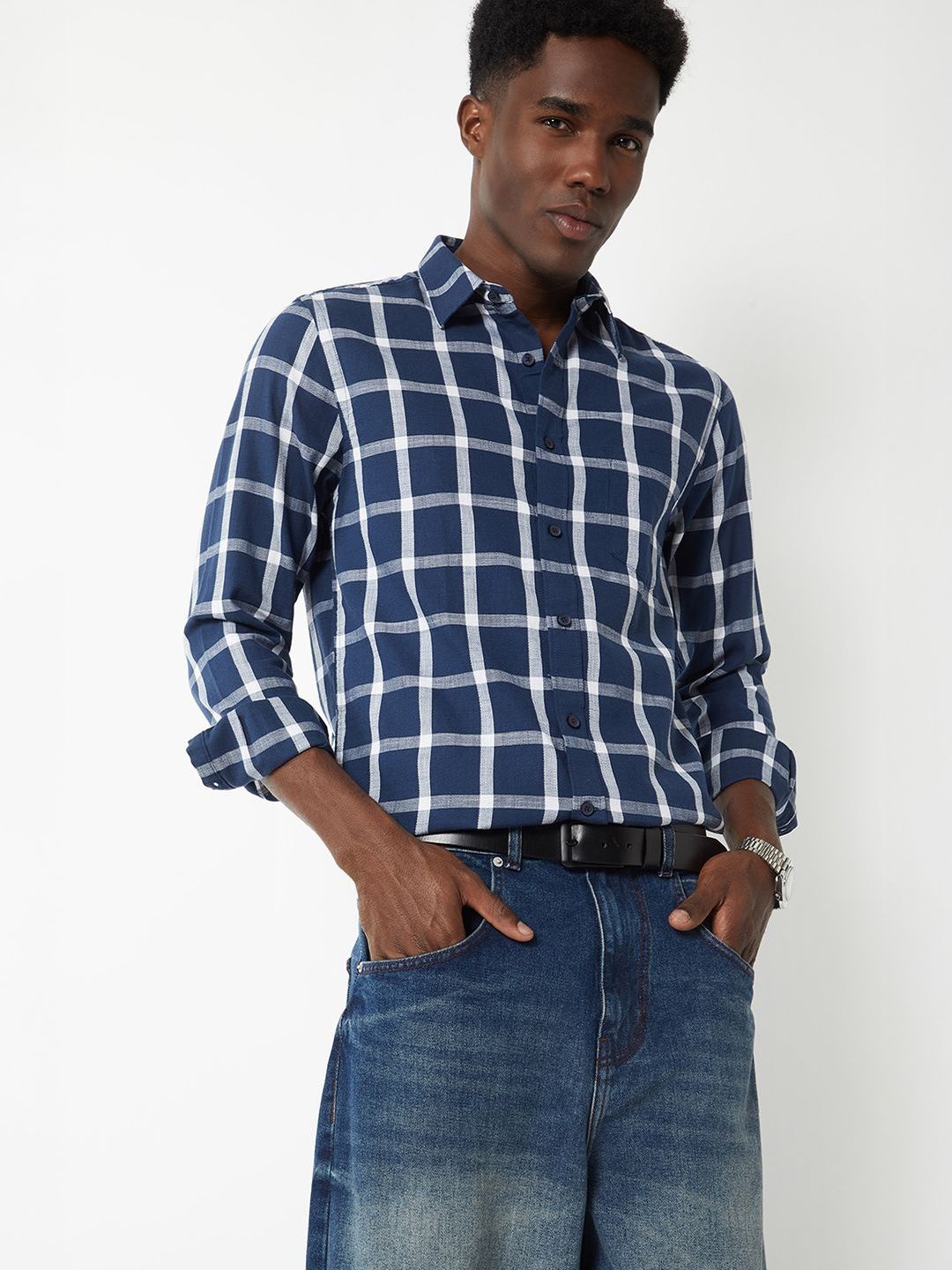max Men Checked Casual Shirt