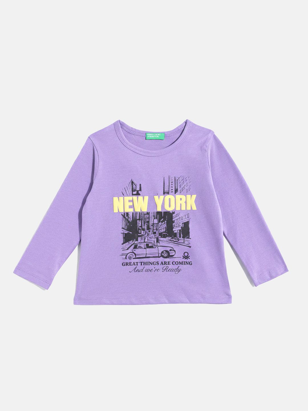 United Colors of Benetton Girls Typography Printed T-shirt