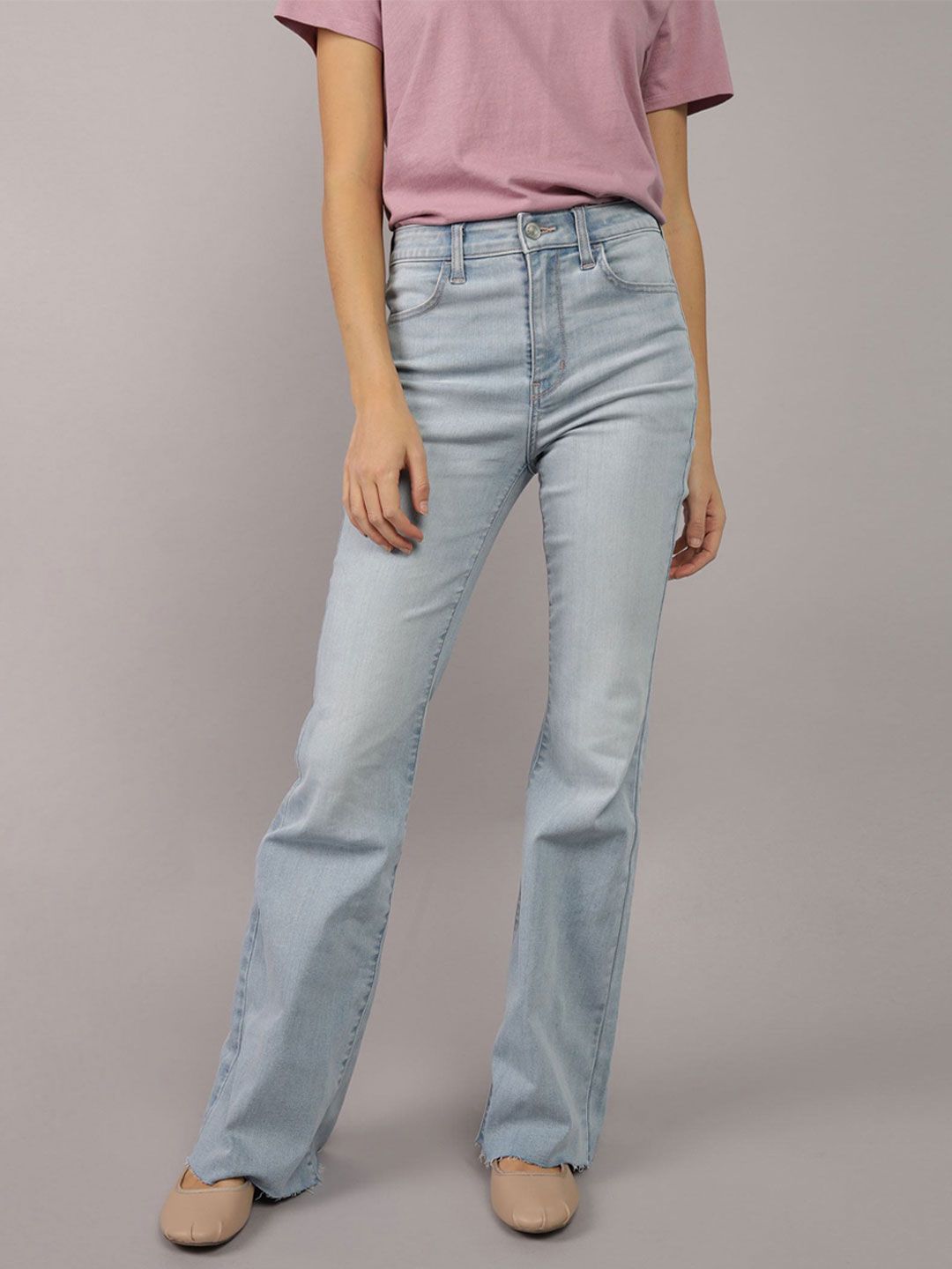 AMERICAN EAGLE OUTFITTERS Women Flared Light Fade Jeans