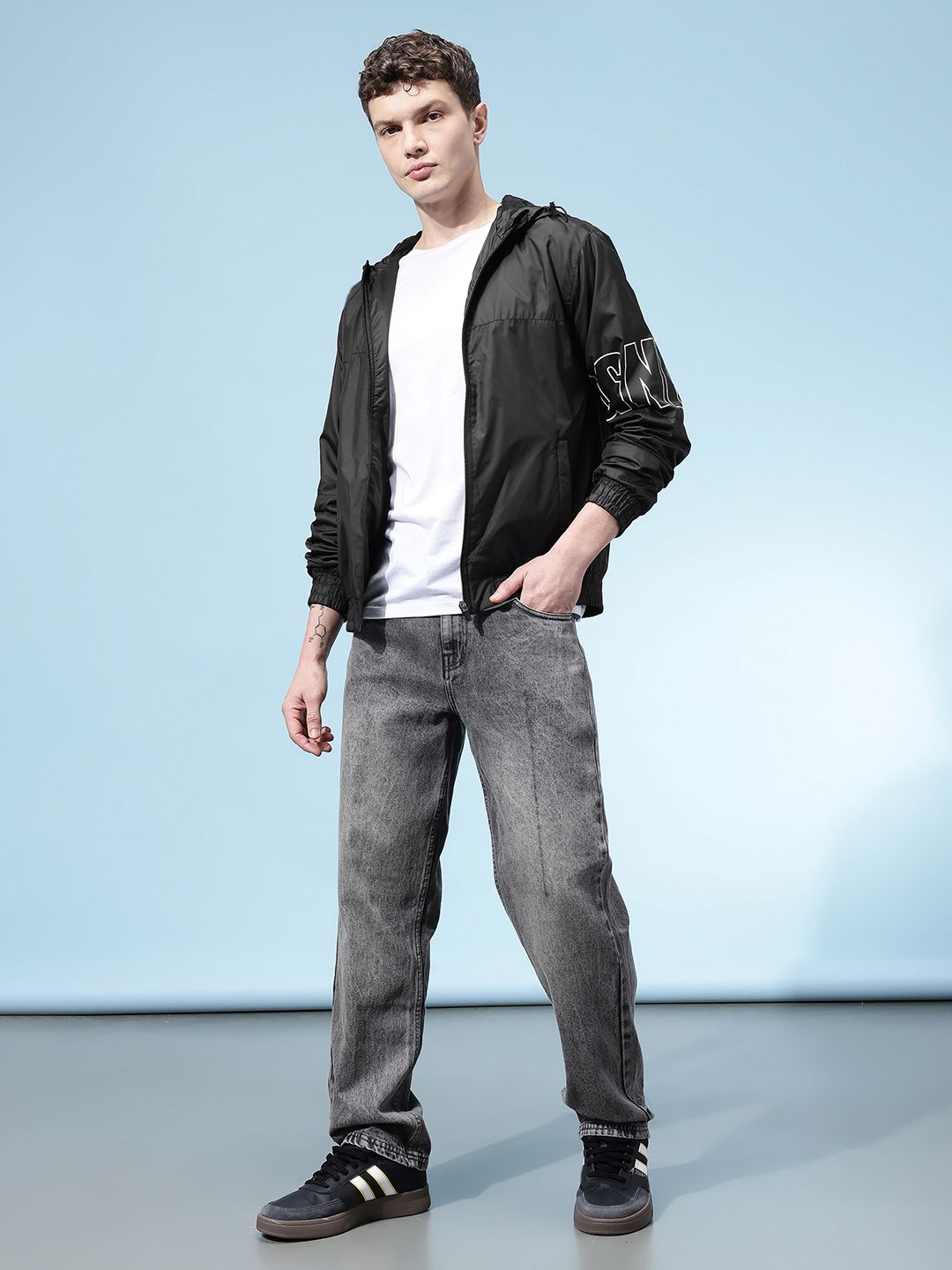 Buy glitchez Hooded Windcheater Jacket - Jackets for Men 33573456