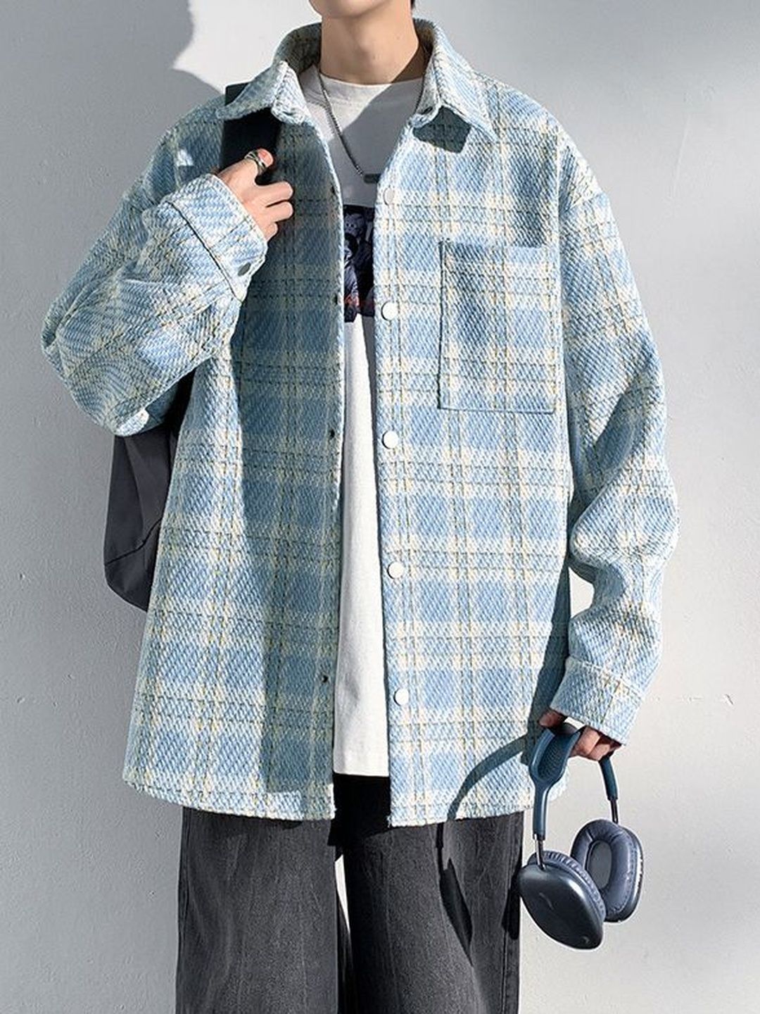 StyleCast x Revolte Men Checked Regular Casual Jacket