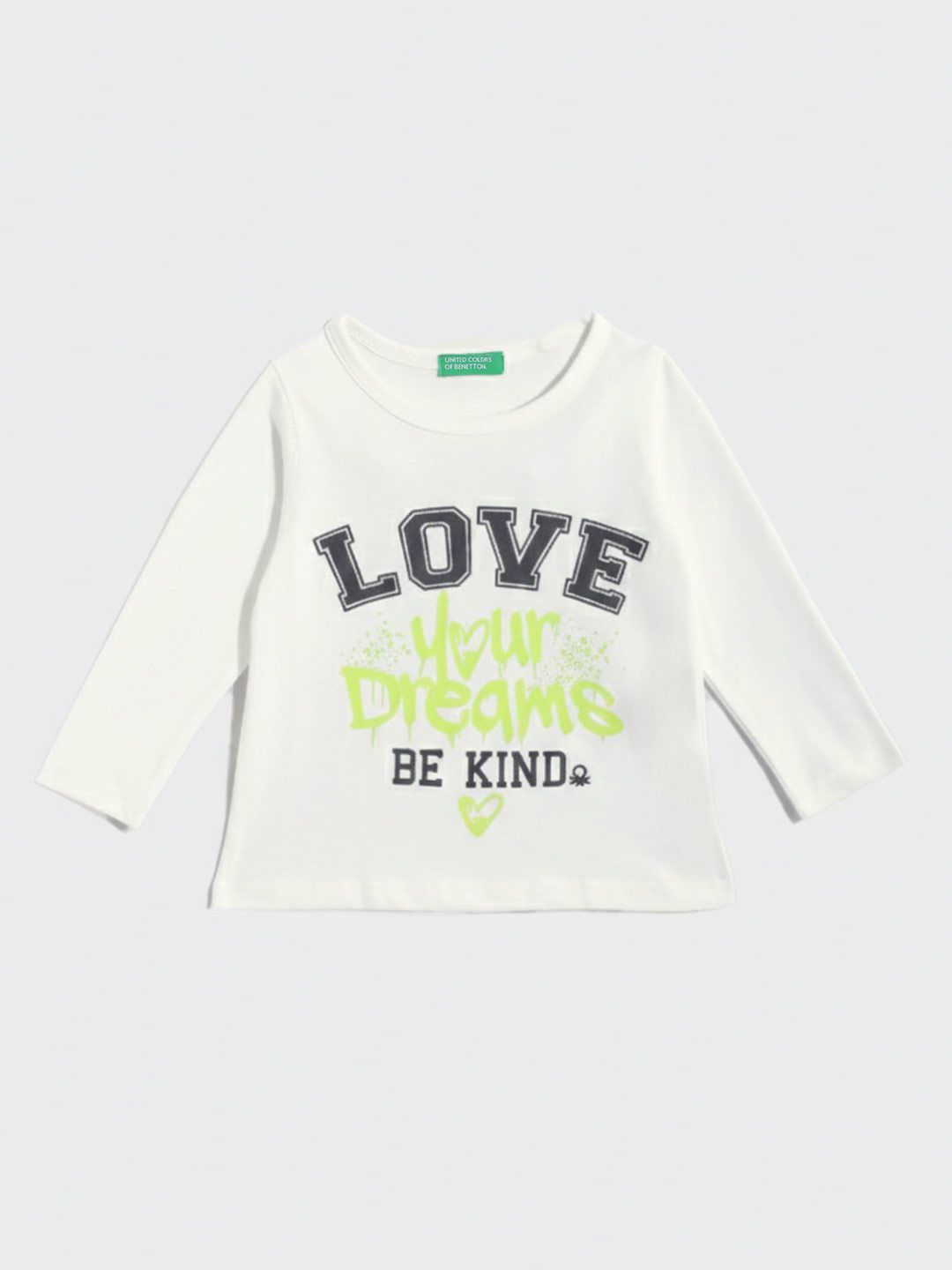 United Colors of Benetton Girls Typography Printed T-shirt