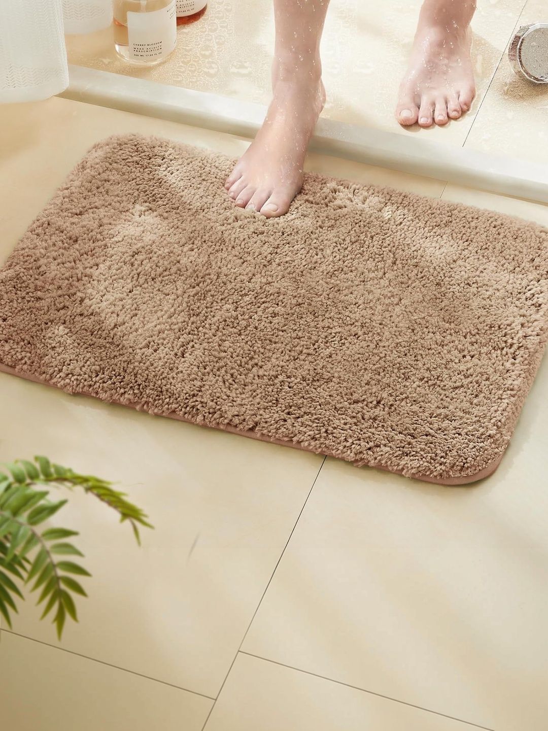 MAXOSHINE Beige Anti-Skid Doormat
