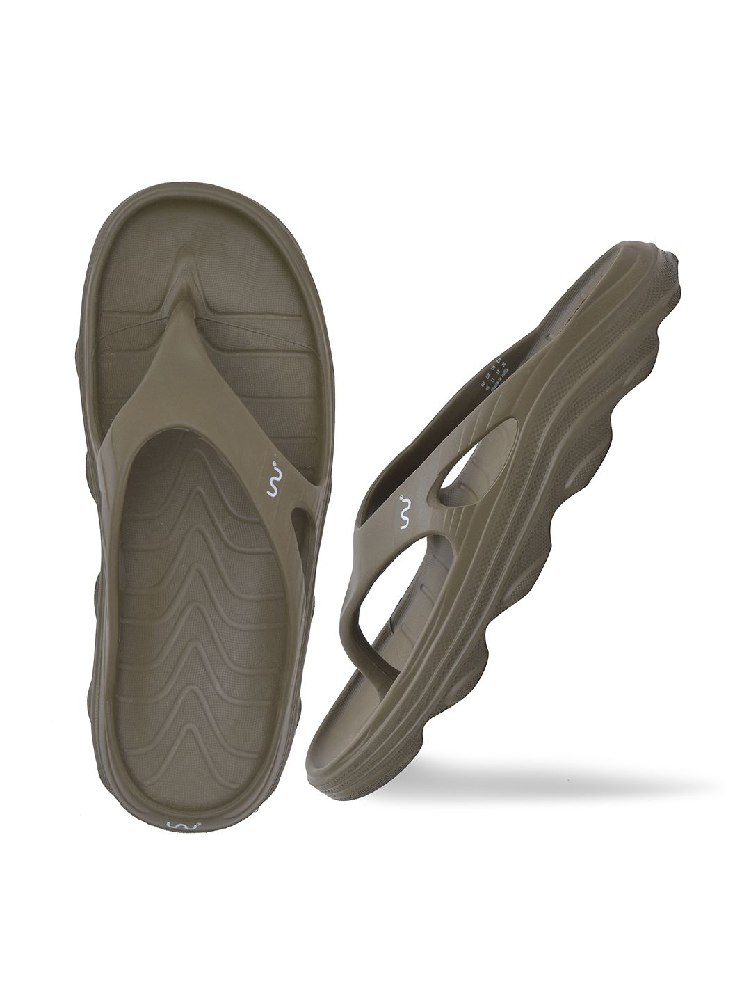 Doubleu Men Olive Green EVA Thong Flip-Flops