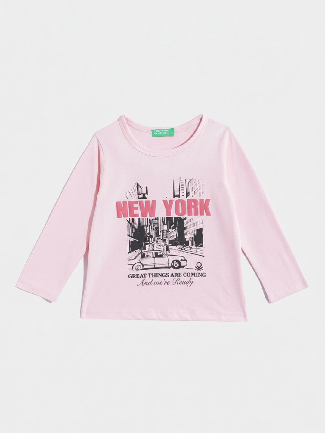 United Colors of Benetton Girls Typography Printed T-shirt