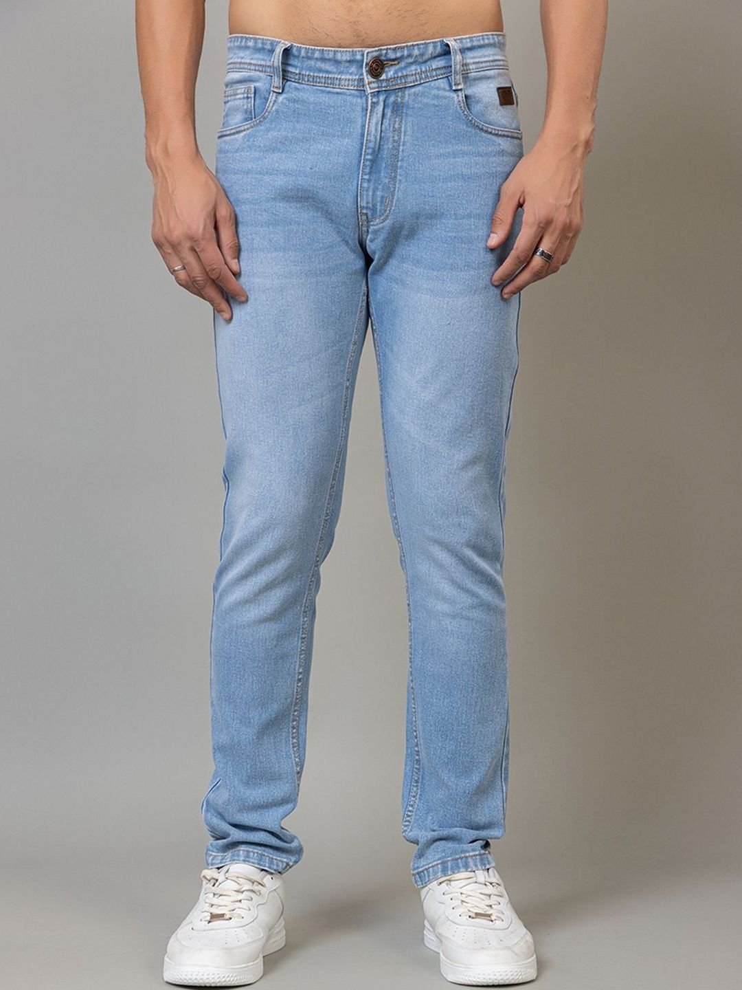 Club York Men Skinny Fit Mid-Rise Light Fade Jeans