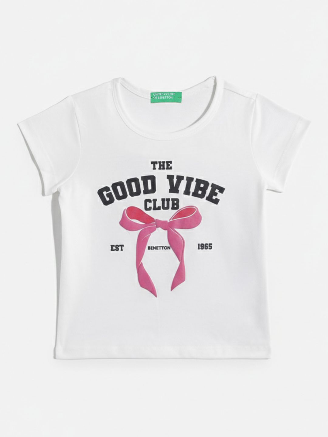 United Colors of Benetton Girls Typography Printed T-shirt