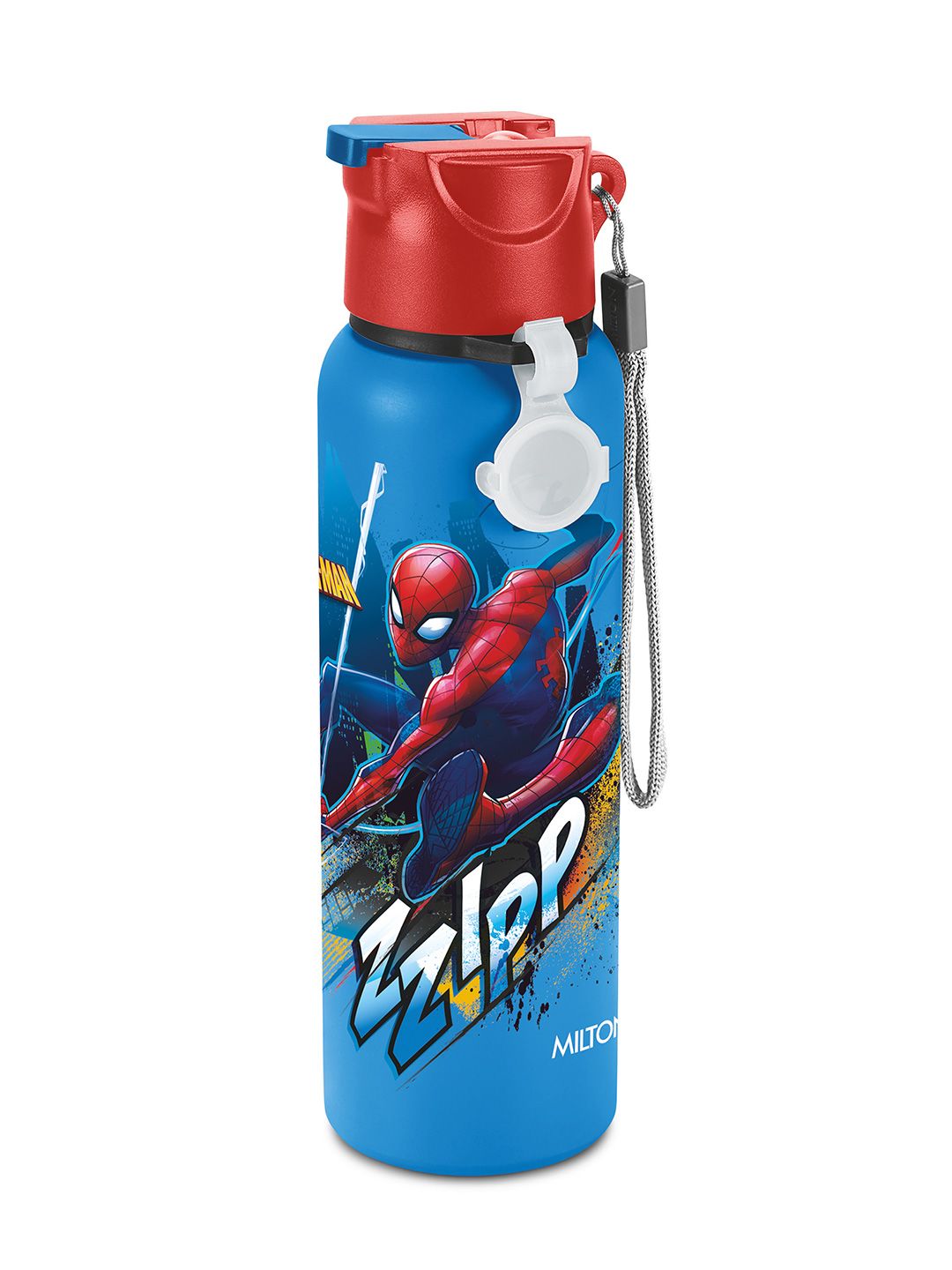 Milton Blue & Red Single Stainless Steel Cartoon Characters Single Wall Vacuum Water Bottle
