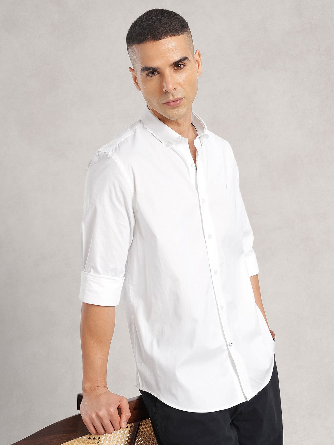 Nautica Pure Cotton Slim Fit Casual Shirt
