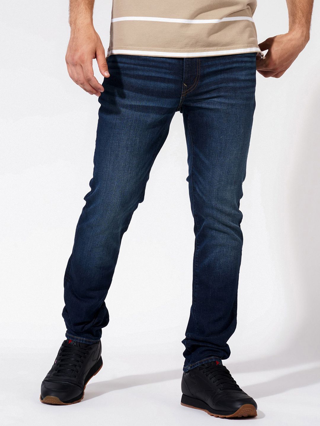 AMERICAN EAGLE OUTFITTERS Men Blue Skinny Fit Light Fade Stretchable Jeans