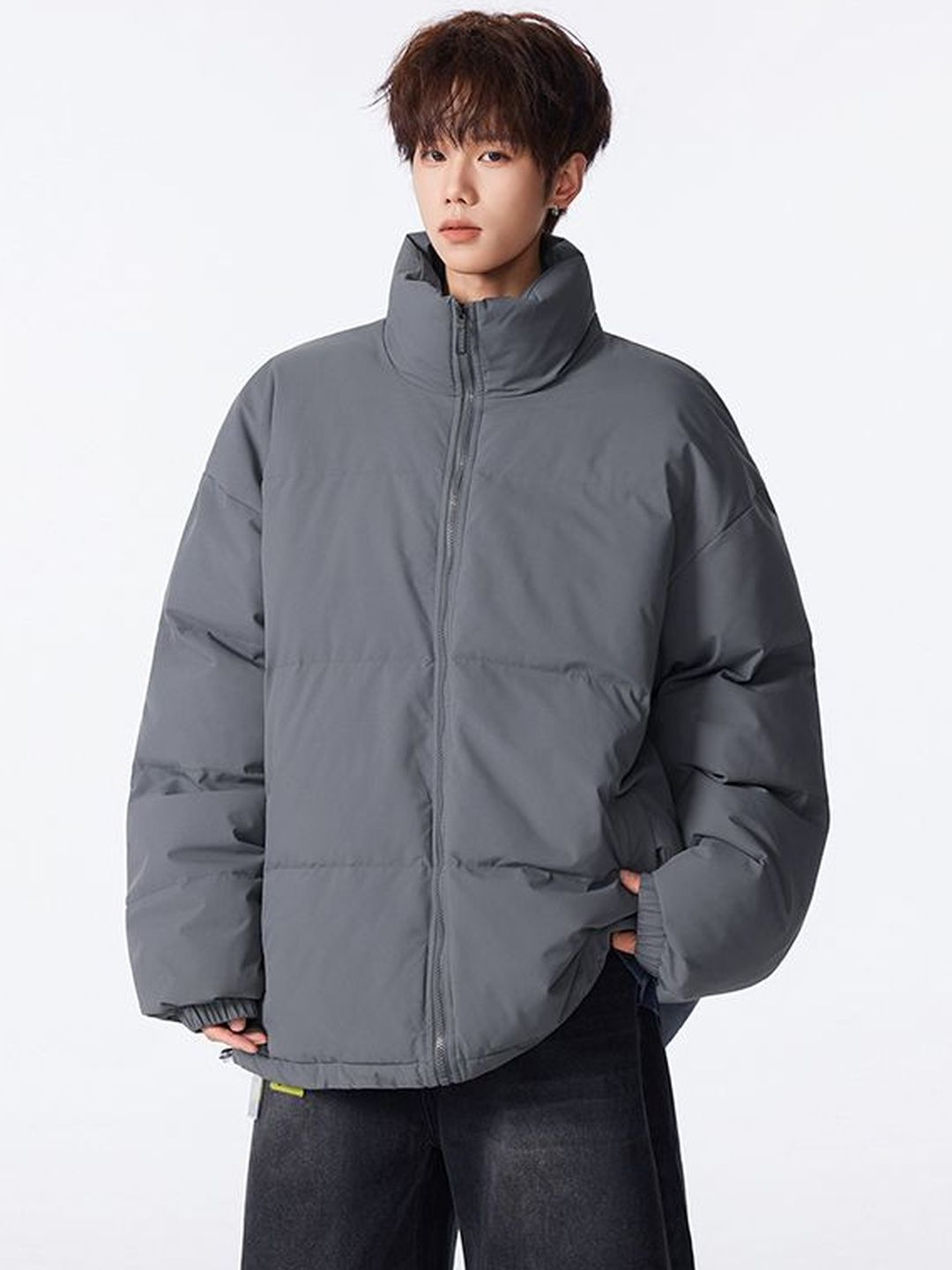 StyleCast x Revolte Mock Collar Long Sleeve Jacket