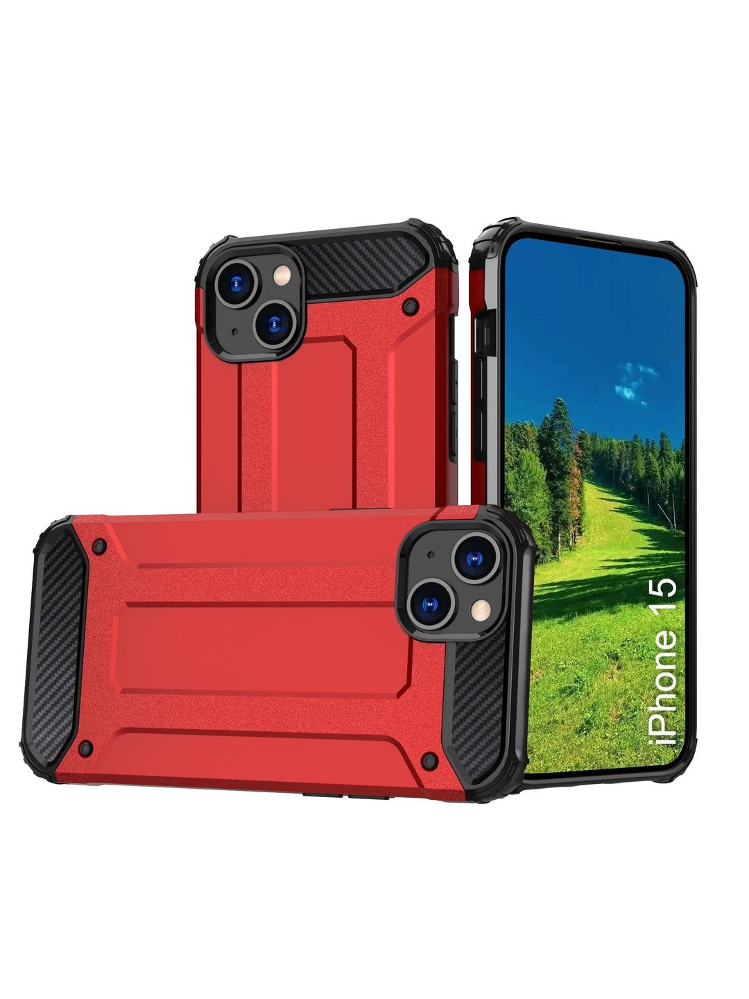 Luxury Kase Solid Printed iPhone 15 Back Case Mobile Accessories