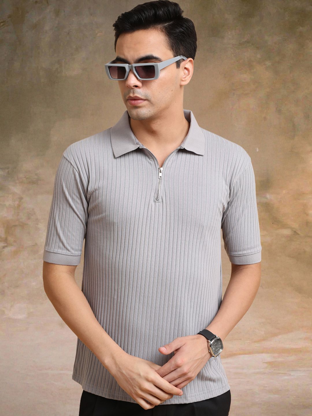 Maniac Men Polo Collar Pockets T-shirt
