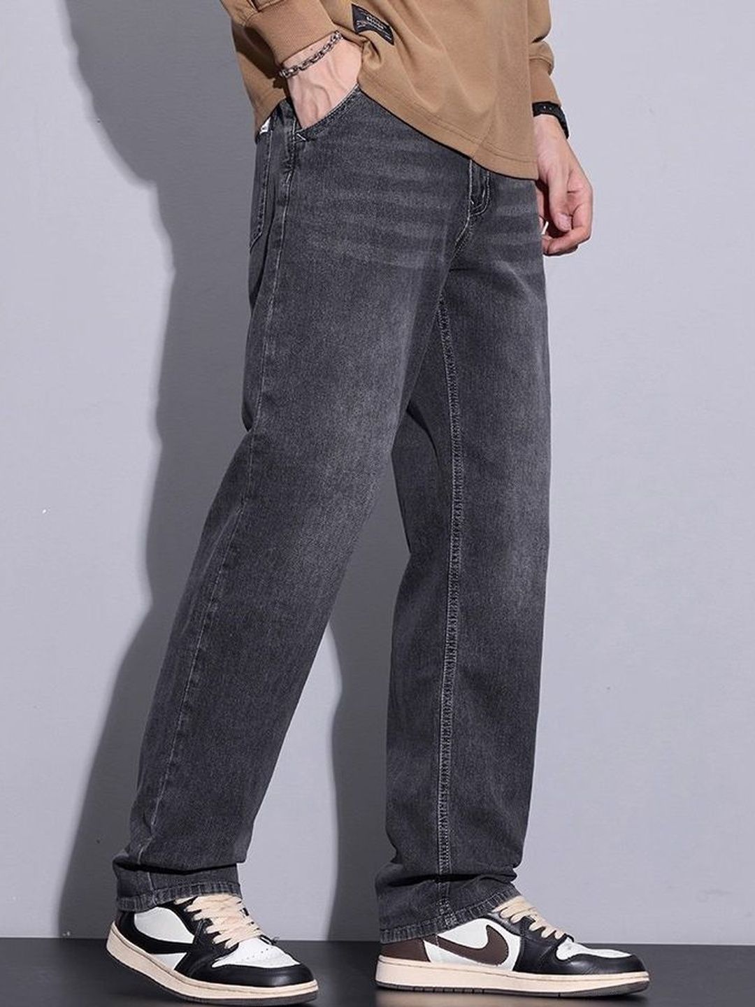 StyleCast x Revolte Men Regular Fit Mid-Rise Light Fade Jeans