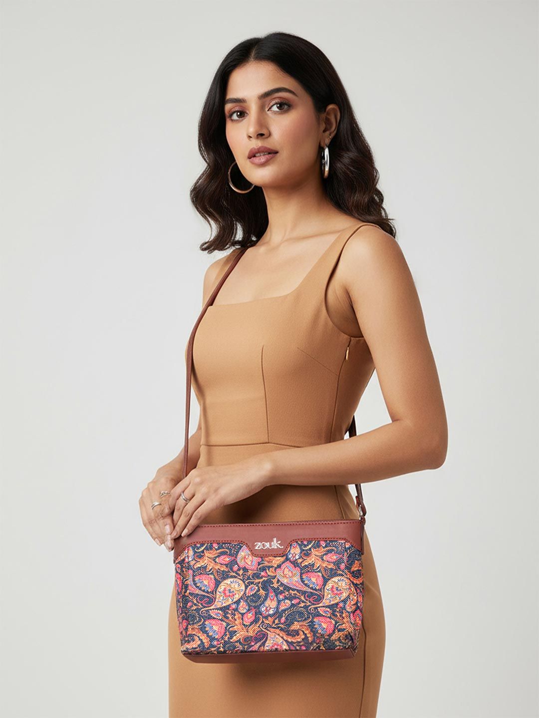 Buy ZOUK Mangalore Blossoms Harmony Floral Printed Vegan Leather