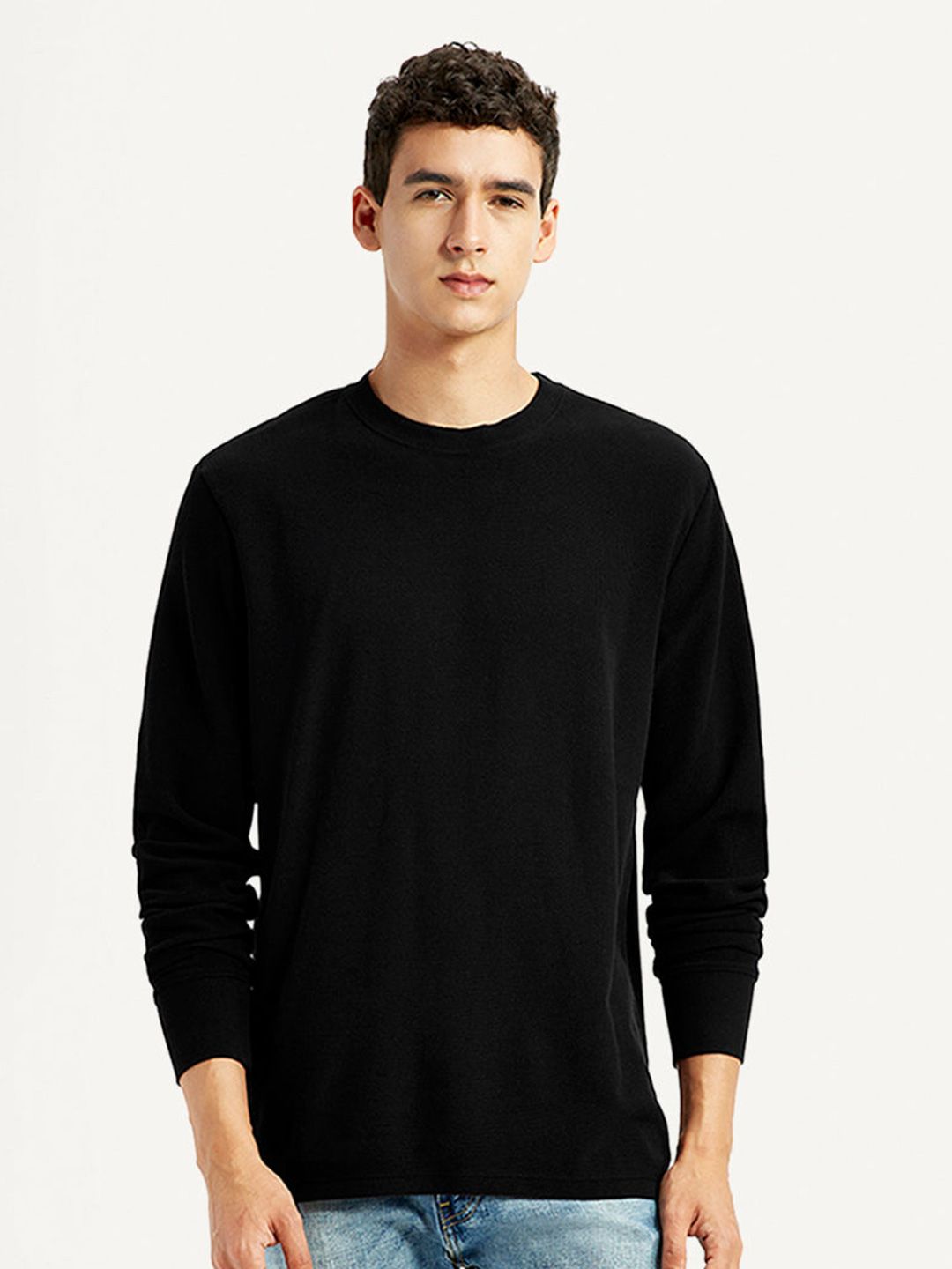 Round Neck Cotton T-shirt Levis Round Neck Long Sleeves Cotton T-shirt
