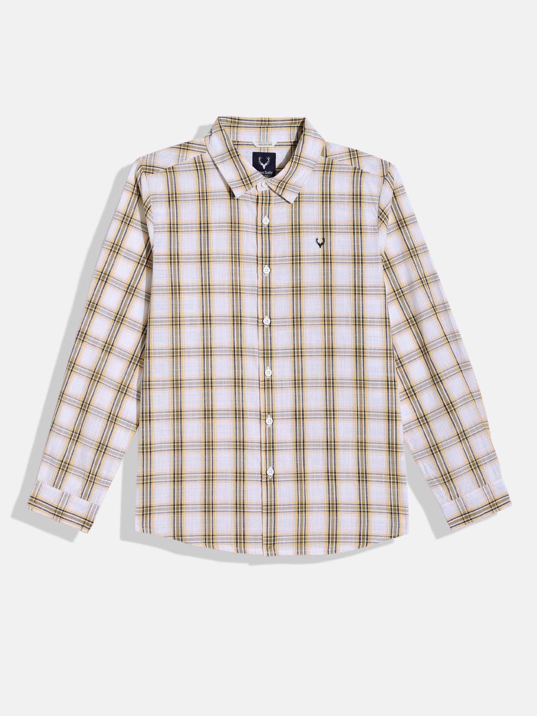 Allen Solly Junior Allen Solly Junior Boys Grid Tattersall Checked Pure CottonCasual Shirt