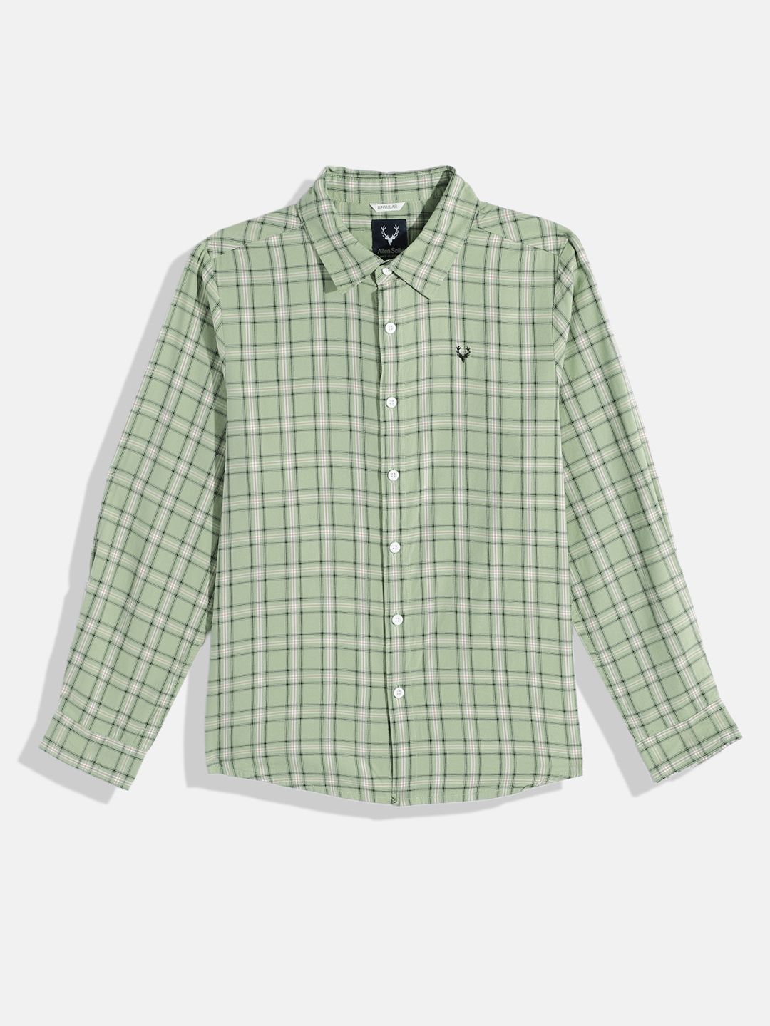 Allen Solly Junior Allen Solly Junior Boys Grid Tattersall Checked Pure Cotton Casual Shirt