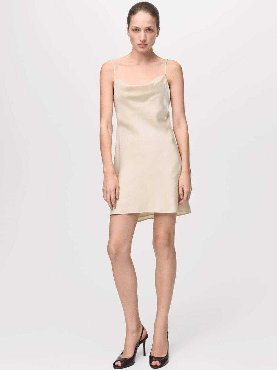 Satin A-Line Mini Dress