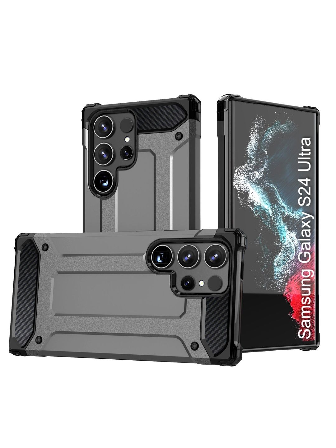 Luxury Kase Solid Printed Samsung Galaxy S24 Ultra 5G Back Case Mobile Accessories