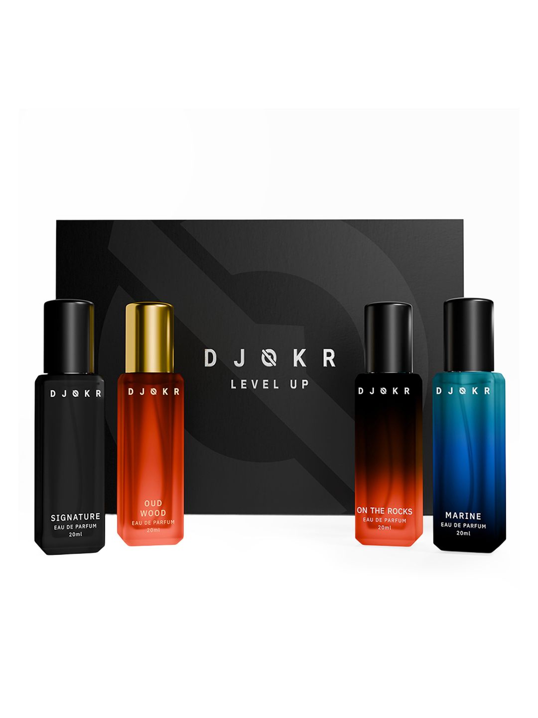 DJOKR Men Perfume Body Mist Gift Set 20 ml Each- Signature-On The Rocks-Oud Wood-Marine