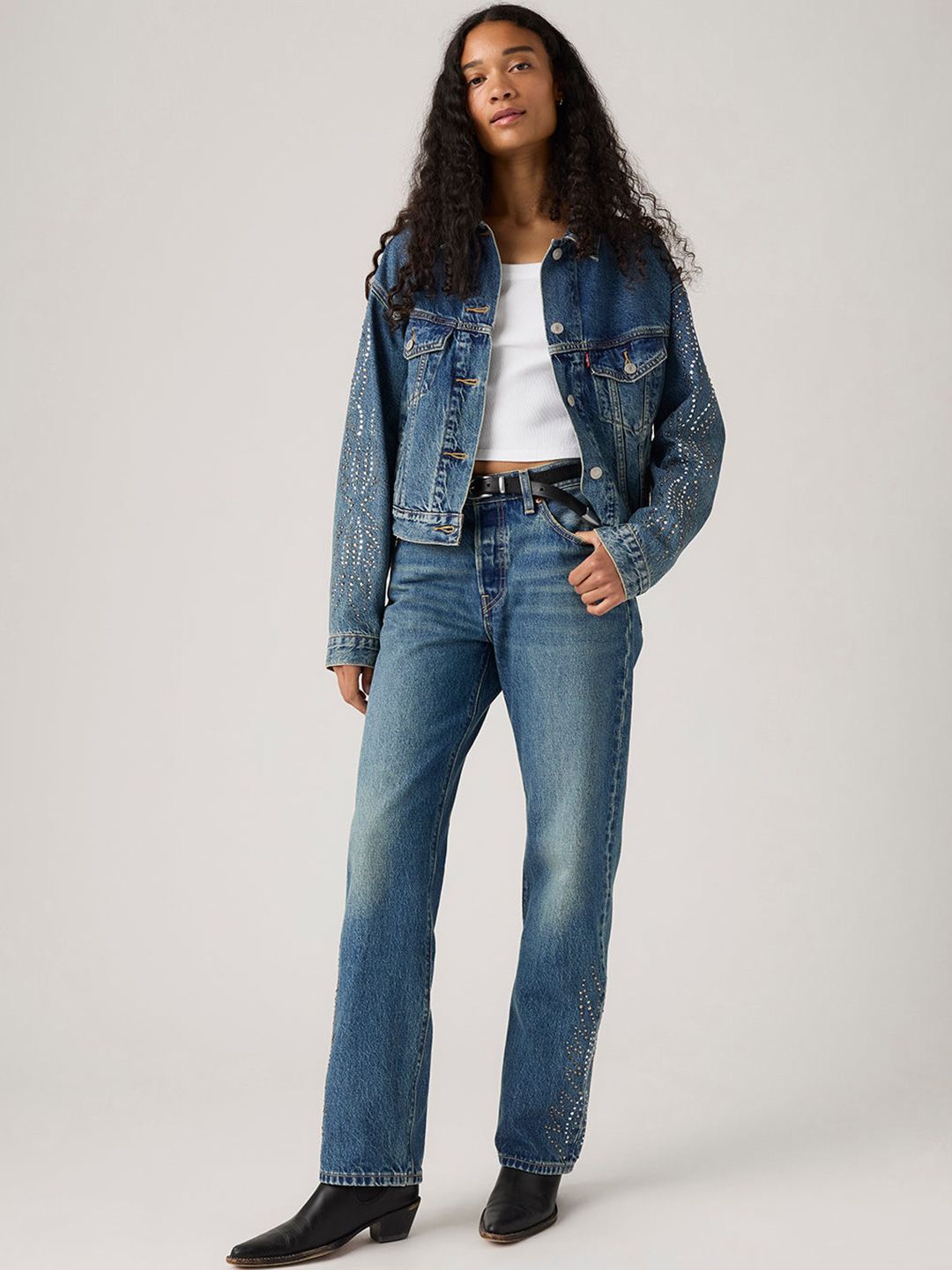 501'90s Dark Indigo Straight Fit Mid Rise Jeans