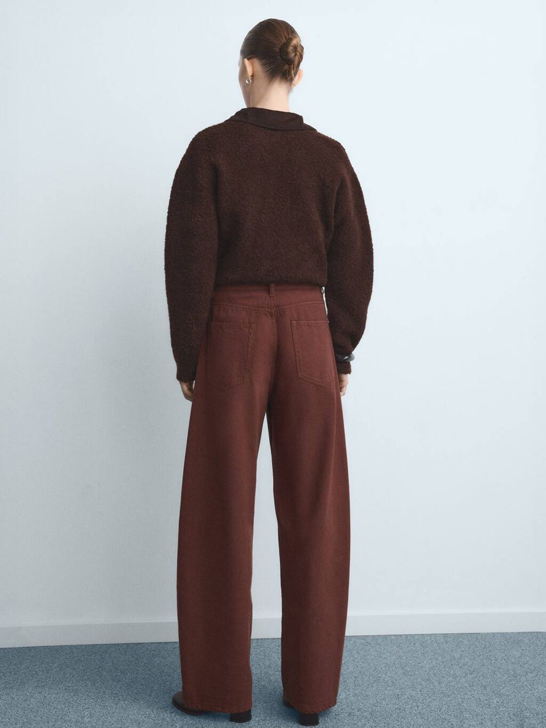 Mid-Rise Pure Cotton Balloon Fit Jeans
