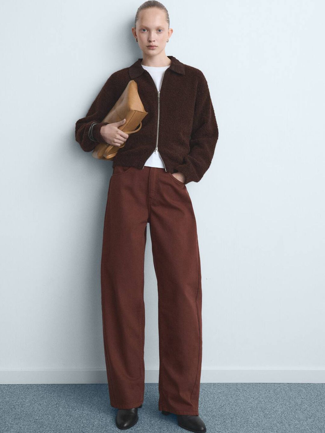 Mid-Rise Pure Cotton Balloon Fit Jeans