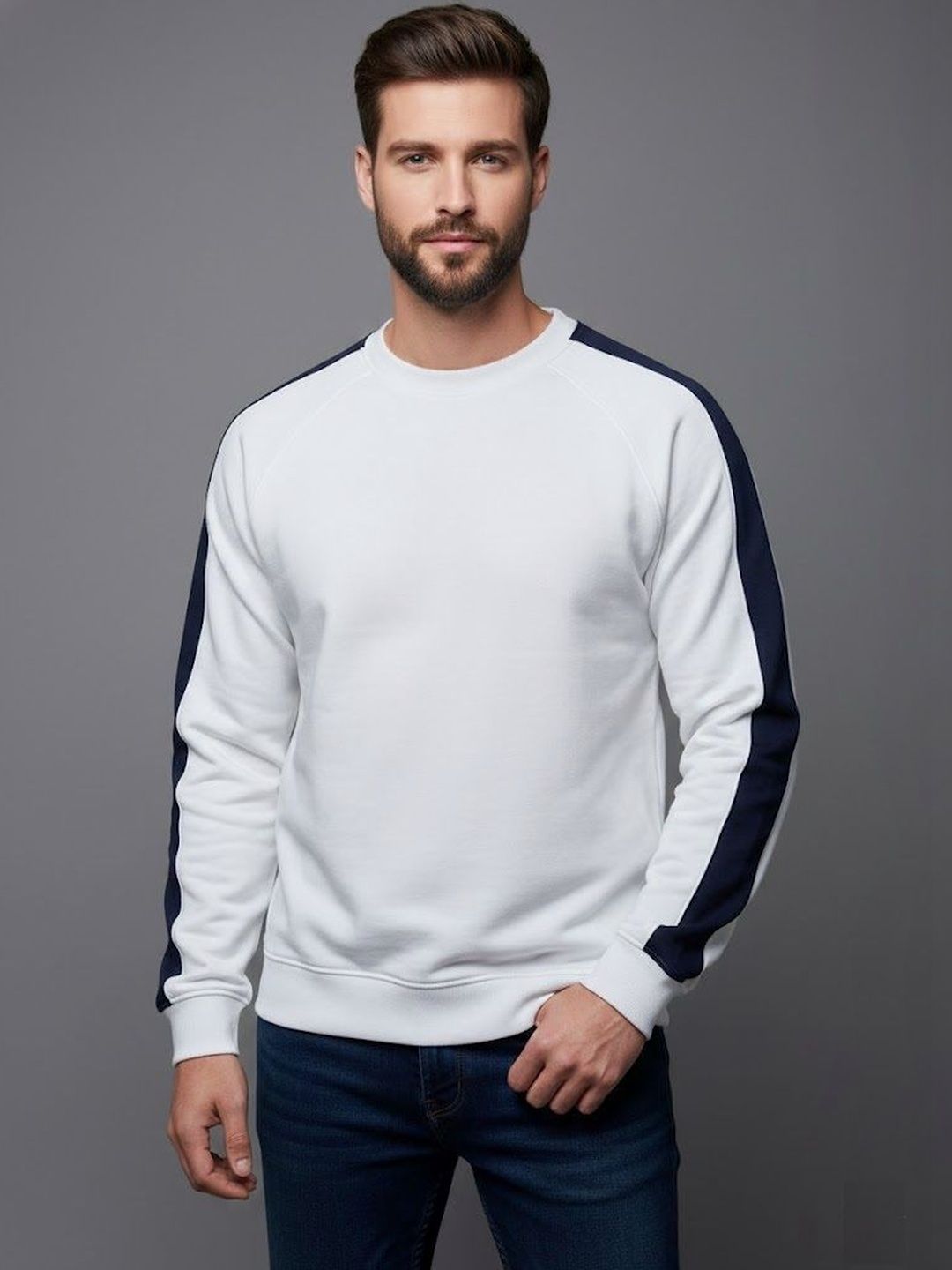 Roadster Mens Casual Crew-Neck Sweatshirt