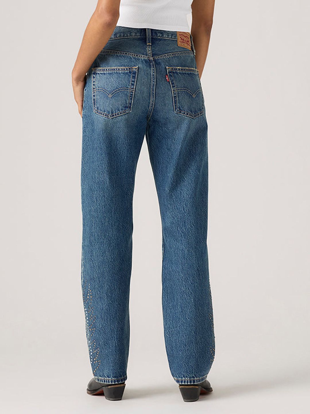501'90s Dark Indigo Straight Fit Mid Rise Jeans