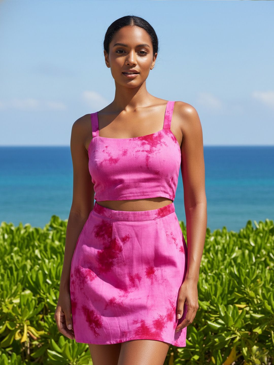 Aoba Women Tie & Dye Beachwear Dress