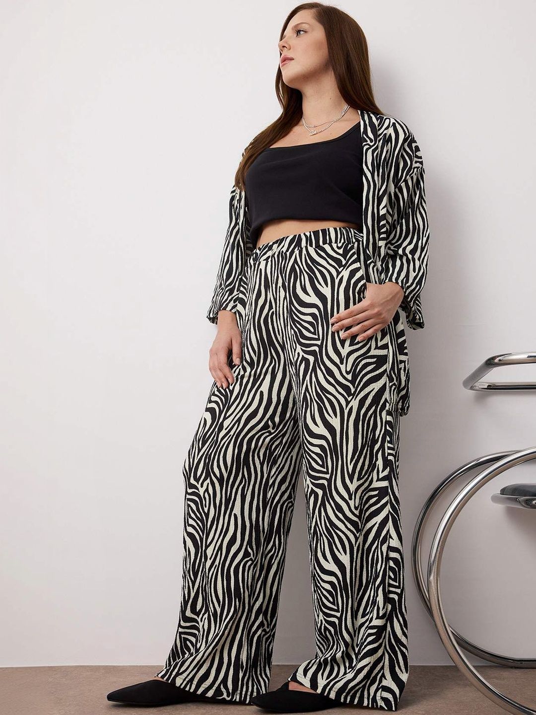 Trendyol Women Printed Shirt with Trousers