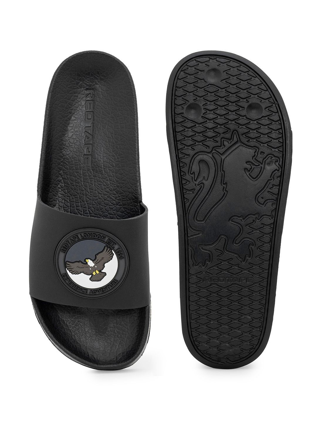 Red Tape Men Rubber Sliders