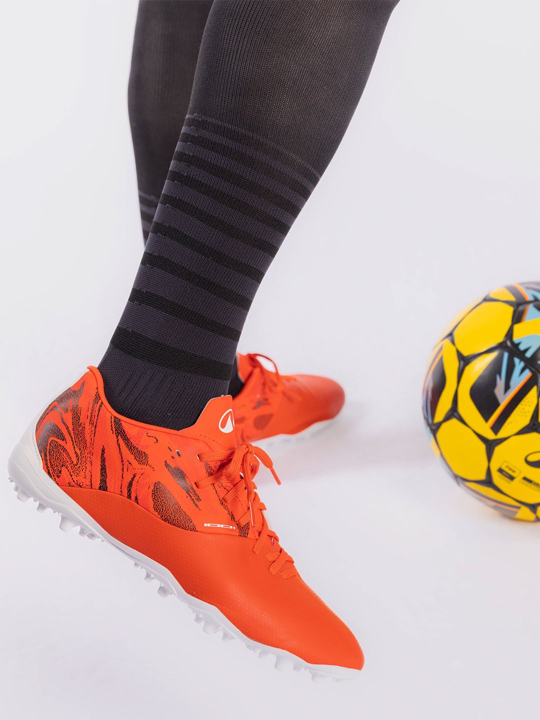 Decathlon Kipsta - Men Red White Essential 100+ MG AG Robustness Football Shoes