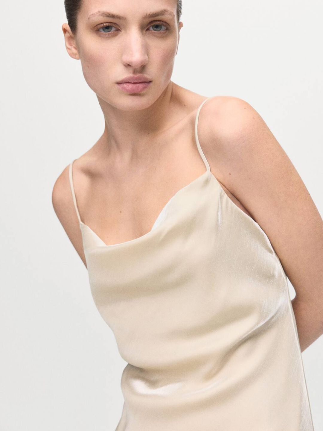Satin A-Line Mini Dress