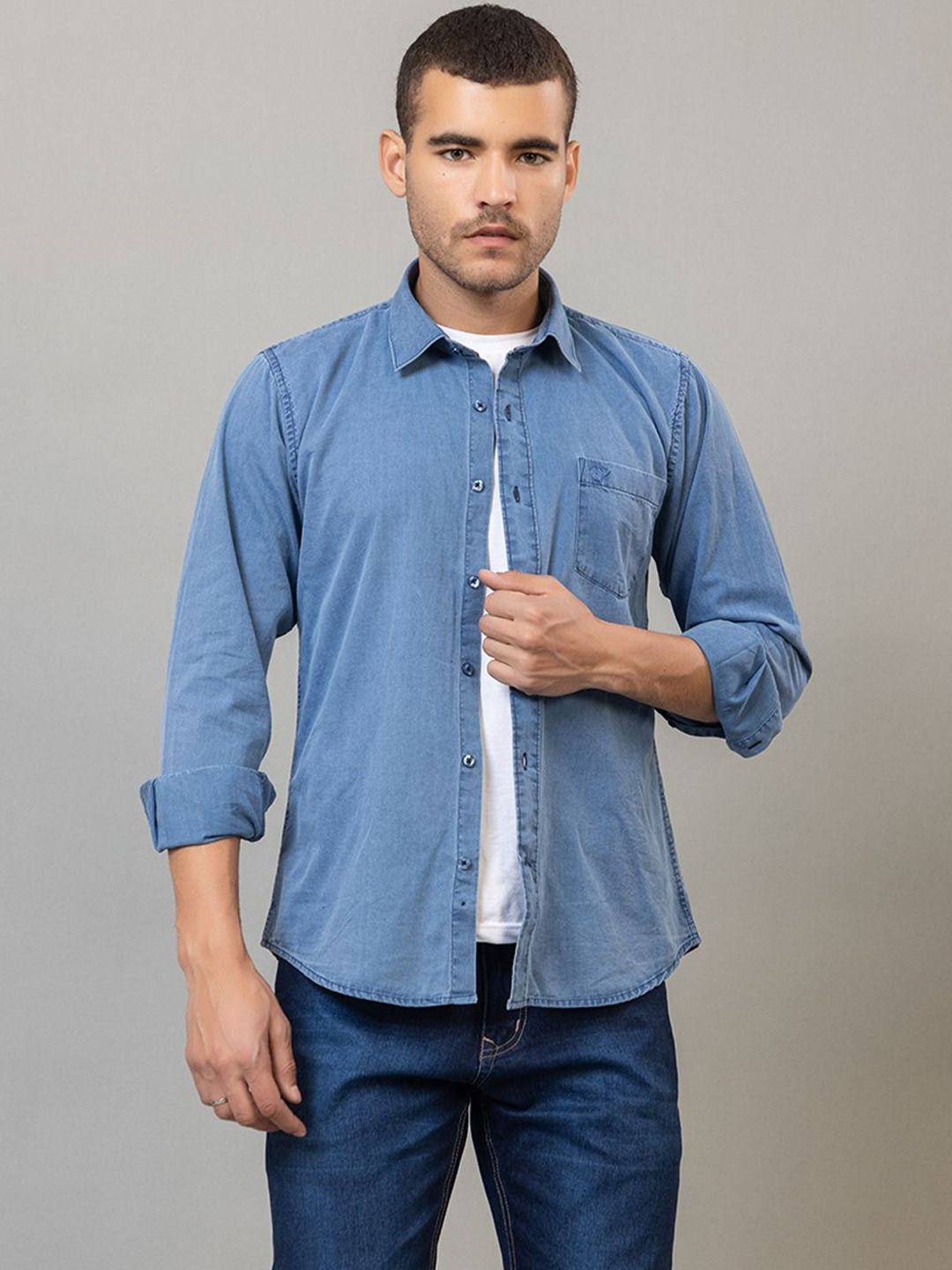 Club York Men Slim Fit Casual Shirt