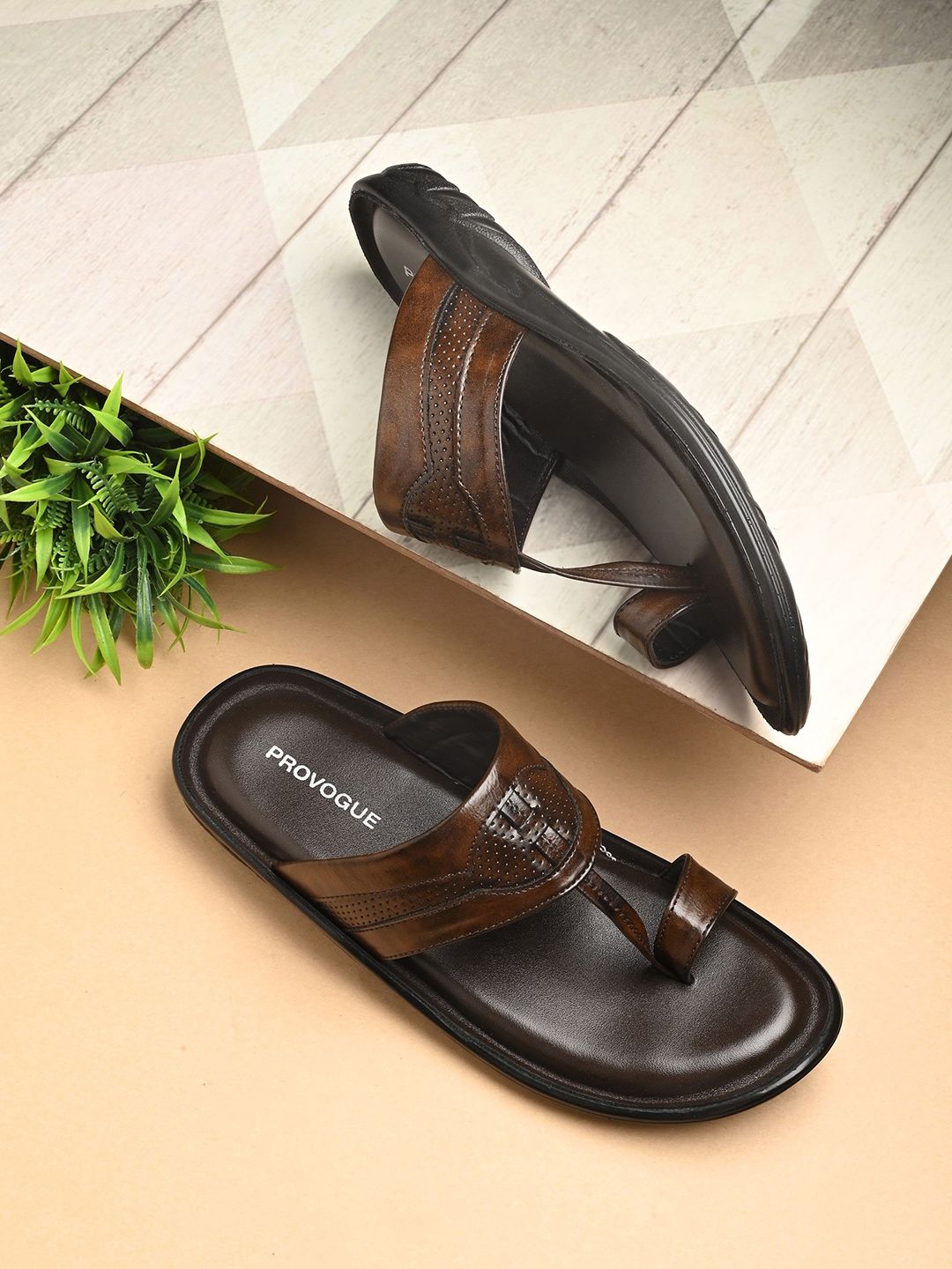 Provogue Men Ethnic PU Comfort Sandals