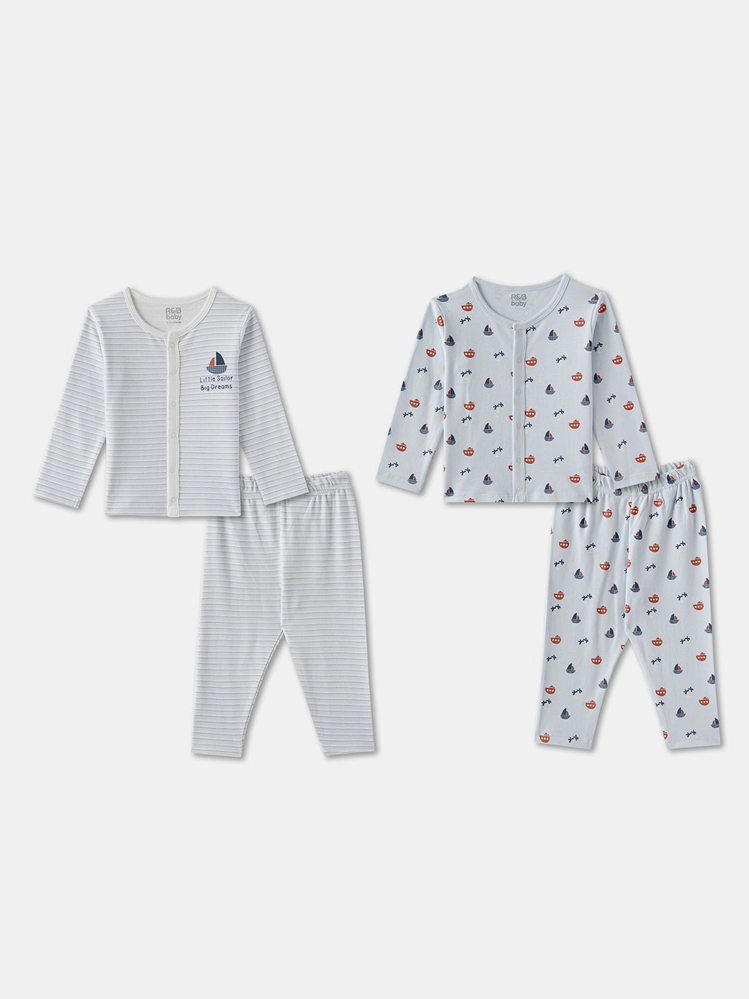 R&B Boys Printed Pure Cotton Night suits