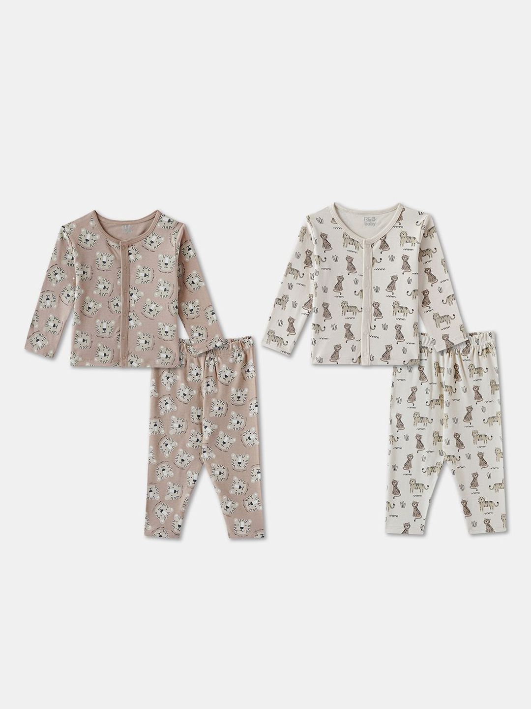 R&B Boys Animal Printed Pure Cotton Night suits