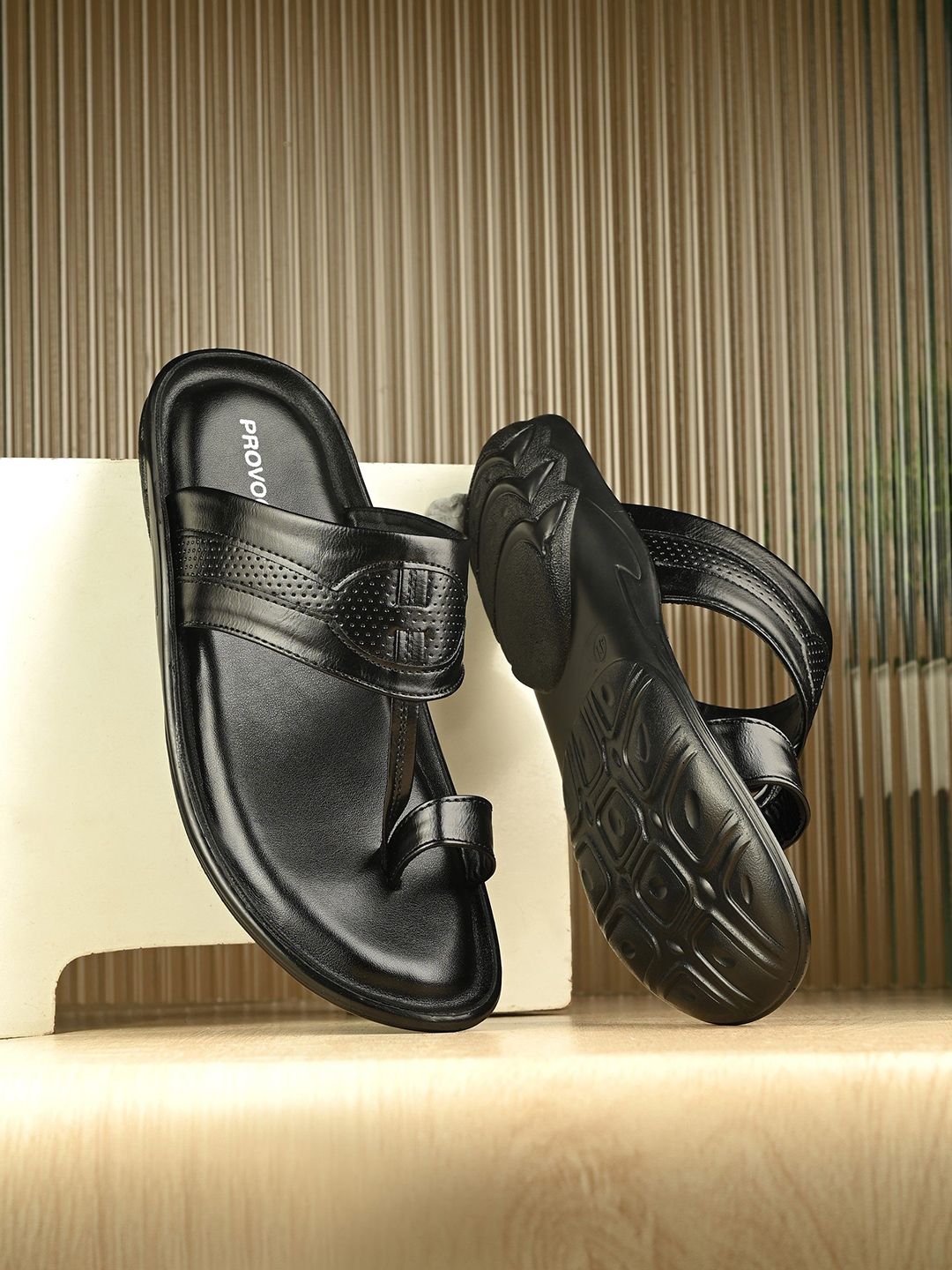 Provogue Men PU Comfort Sandals