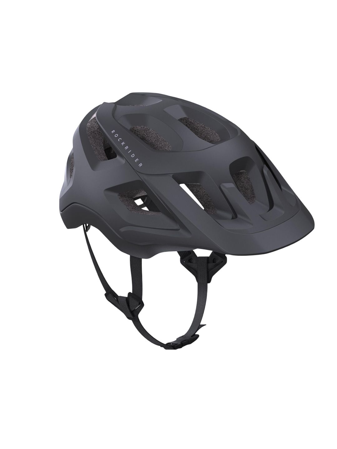 Decathlon Rockrider - Unisex Black ST500 Adjustable Mountain Bike Helmet