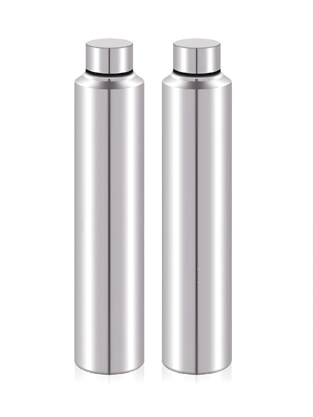 PROKART Silver Solid Stainless Steel BPA Free 2 Piece Water Bottle - 1L