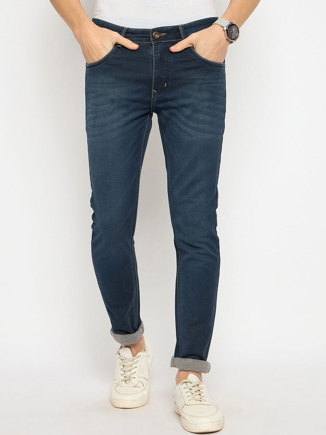 Duke Men Slim Fit Light Fade Stretchable Jeans