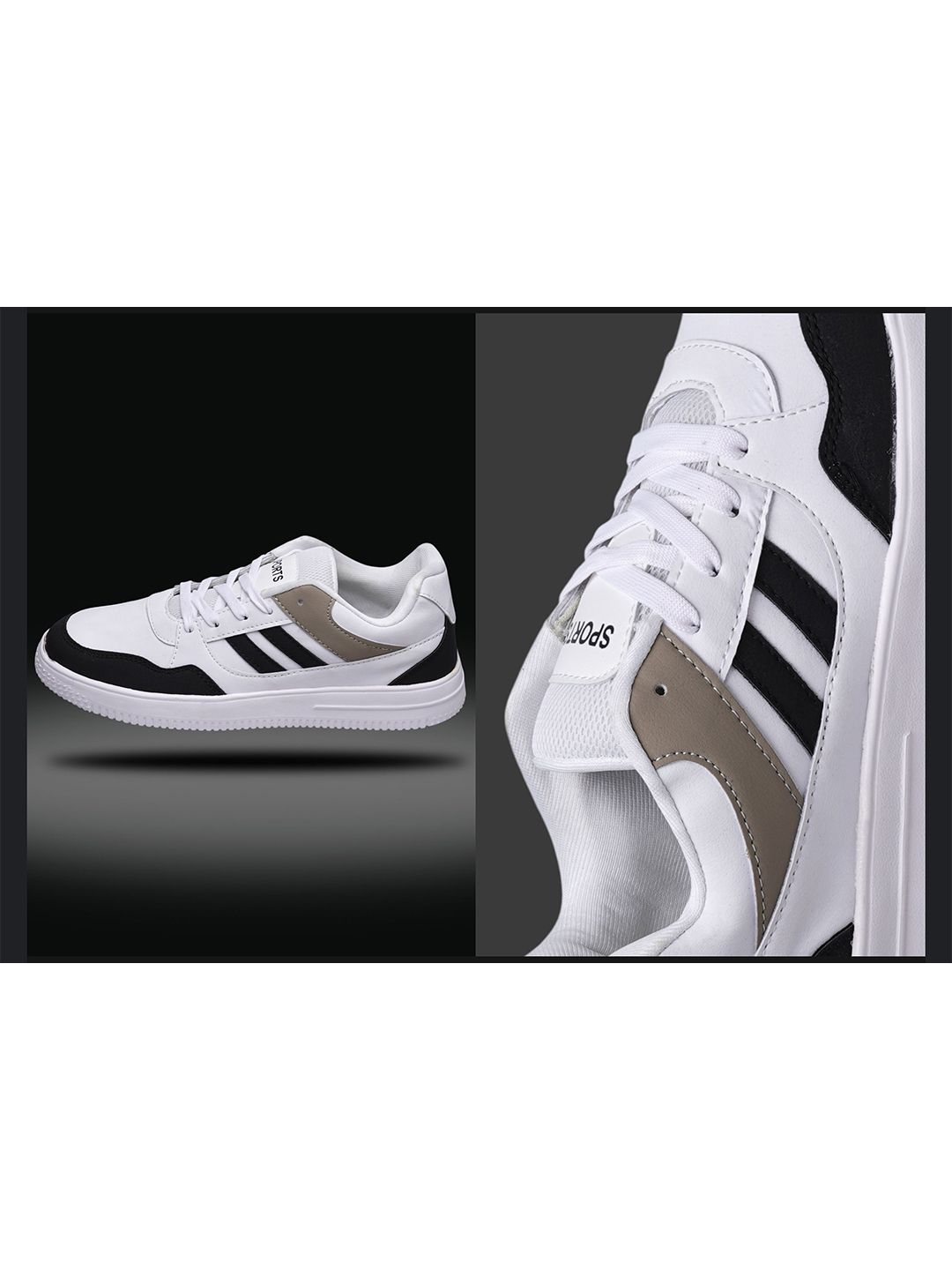 Spotwalk Men Leather Walking Shoes